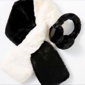 ⭐️HP! Apparis scarf set Layne black/ivory scarf & black Syd earmuffs. Brand new!